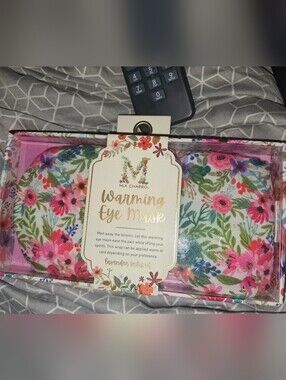 Floral Lavender-Infused Warming Eye Mask — Pink & Green